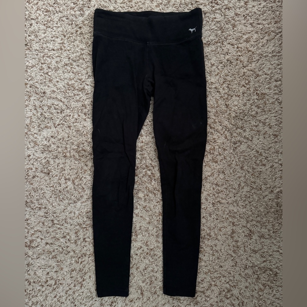PINK by Victoria's Secret black cotton leggings